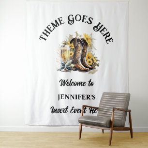 Tenture Botte de cowgirl occidentale pays bulle de tournes