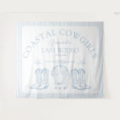 Tenture Bottes de cowgirl côtière, enterrement de vie de j (Devant (Horizontal))