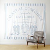 Tenture Bottes de cowgirl côtière, fête de bachelorette we (En situation (horizontale))