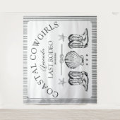 Tenture Bottes de cowgirl côtière, fête de bachelorette we (Devant)