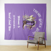 Tenture Bottes de cowgirl occidentales florales violettes (En situation (horizontale))