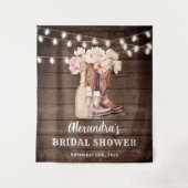 Tenture Bottes de cowgirl rustiques Toile de fond de BABY- (Devant)