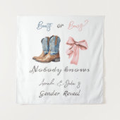 Tenture Bottes ou vaches Bleu et rose Genre Révélez arrièr (Devant)