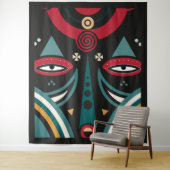 Tenture Bouclier guerrier massaï (En situation)