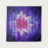 Tenture Bouddha citation Lotus flower (Devant (Horizontal))
