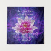 Tenture Bouddha citation Lotus flower (Devant)