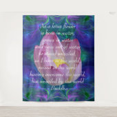 Tenture Bouddha citation Lotus flower (Devant)