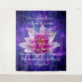 Tenture Bouddha citation Lotus flower (Devant)