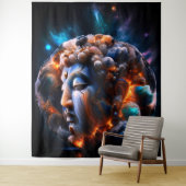 Tenture Bouddha détermination (En situation)