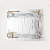 Tenture Bougies bohèmes Arche de mariage Toile de fond Pho (Devant (Horizontal))