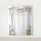 Tenture Bougies bohèmes Arche de mariage Toile de fond Pho (Devant)