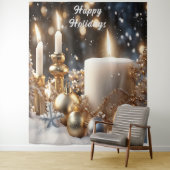 Tenture Bougies de vacances fond (En situation)