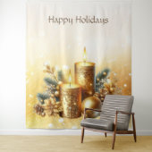 Tenture Bougies d'or Noël (En situation)