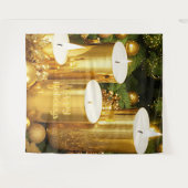 Tenture Bougies d'or Noël (Devant (Horizontal))