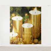 Tenture Bougies d'or Noël (Devant)