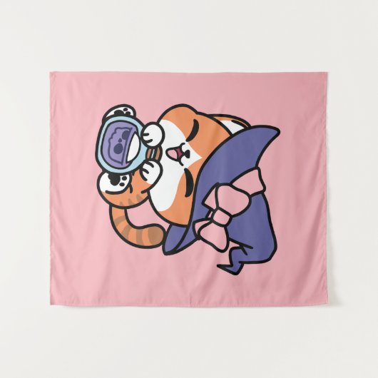 Tenture Bouillon de sorcière chat – Design de chat d'Hallo (Devant (Horizontal))