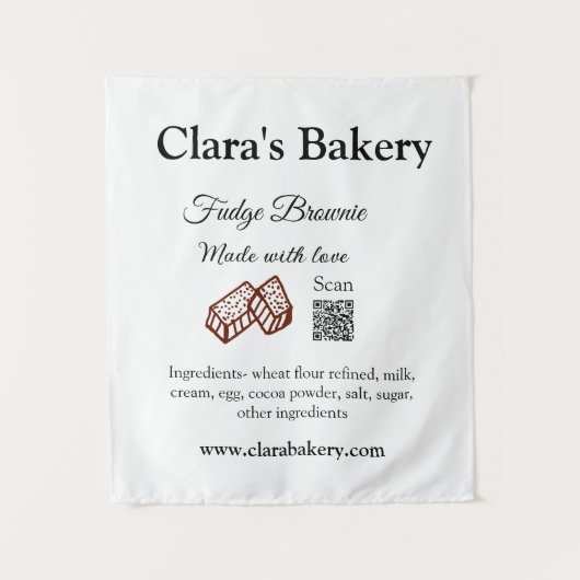 Tenture Boulangerie brownie ajouter les ingrédients fabriq (Devant)