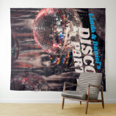 Tenture Boule de disco Rétro Années 70 | Fond de scène pou (En situation (horizontale))