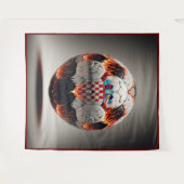 Tenture Boule de football croate fière (Devant (Horizontal))