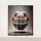 Tenture Boule de football croate fière (Devant)