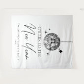 Tenture Boule Disco Argent Soirée Soirée de Nouvel An (Devant (Horizontal))