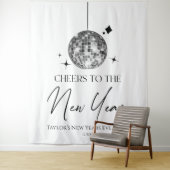 Tenture Boule Disco Argent Soirée Soirée de Nouvel An (En situation)