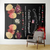 Tenture Boule rouge Disco Graduation 2025 (En situation (horizontale))