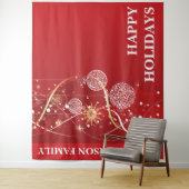 Tenture Boules de sapin de Noël voeux d'affaires modernes (En situation)