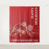 Tenture Boules de sapin de Noël voeux d'affaires modernes (Devant)