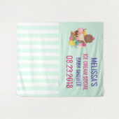 Tenture Boulettes de crème glacée avec Baby shower d'arros (Devant (Horizontal))