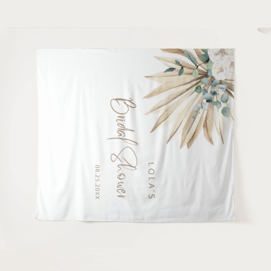 Tenture Bouquet de feuille de palme séché Boho (Devant (Horizontal))