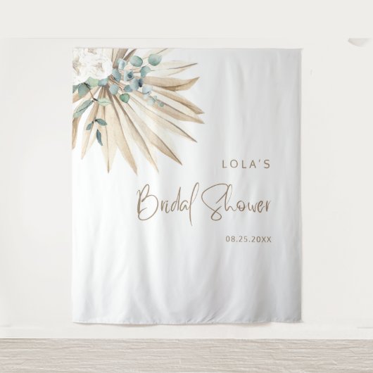 Tenture Bouquet de feuille de palme séché Boho (Devant)