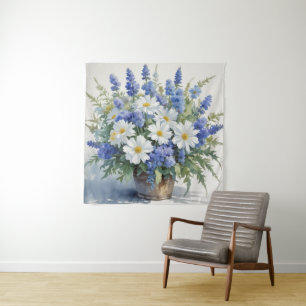 Tenture Bouquet de fleurs aquarelle élégante
