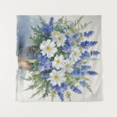 Tenture Bouquet de fleurs Elégante aquarelle (Devant (Horizontal))