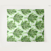 Tenture Bouquet de lys de la vallée fleurs sur vert (Devant (Horizontal))