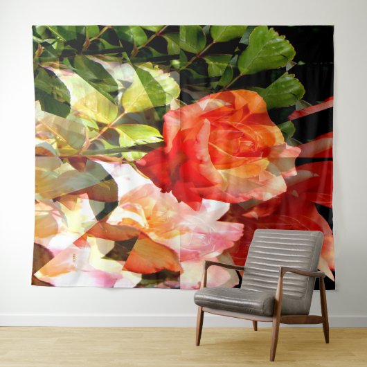 Tenture Bouquet de Roses...... (En situation (horizontale))