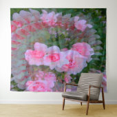 Tenture Bouquet de roses roses...... (En situation (horizontale))