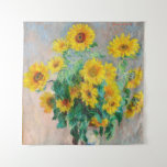 Tenture Bouquet de tournesols Claude Monet<br><div class="desc">Bouquet de tournesols. Claude Monet. 1881. Reproduction d'oeuvres d'art célèbres dans le domaine public.</div>