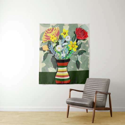 Tenture Bouquet et vase (En situation)