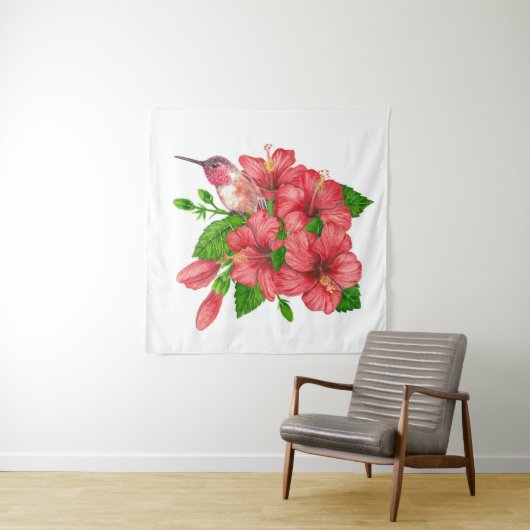 Tenture Bouquet tropical (En situation)