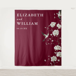 Tenture Bourgogne Chinoiserie Mariage Photo Contexte