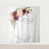 Tenture Bourgogne Marsala Futur Mme Fête des mariées Conte (Devant)