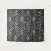 Tenture Bousier et fougères, en noir et blanc (Devant (Horizontal))