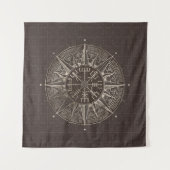 Tenture Boussole de Vegvisir - de Viking - cuir Brown et (Devant (Horizontal))