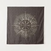 Tenture Boussole de Vegvisir - de Viking - cuir Brown et (Devant)