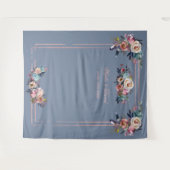 Tenture Bouteille photo en or Rose bleu bleu foncé (Devant (Horizontal))