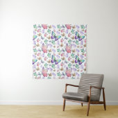 Tenture Bouteilles d'aquarelle Motif sans couture (En situation)