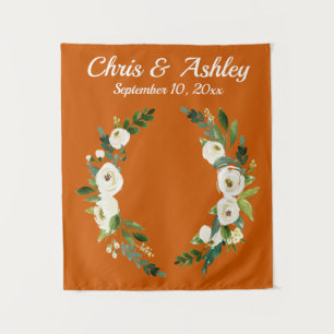 Tenture Boutique de fond Mariage couleur orange vif person
