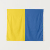 Tenture Bouton du drapeau de l'Ukraine (Devant (Horizontal))