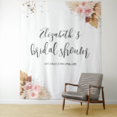 Tenture Boutons arrière Fête des mariées | Aquarelle Boho (En situation)